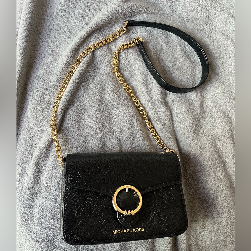 Michael Kors Black & Gold Crossbody Bag